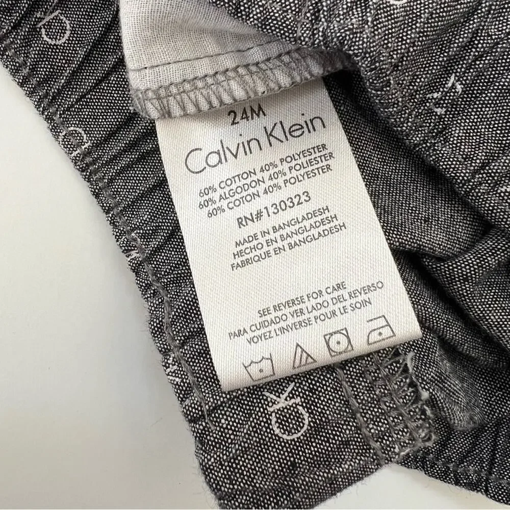 Calvin Klein heather gray CK logo shorts